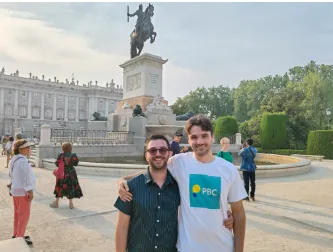 Guille and Giacomo in Madrid